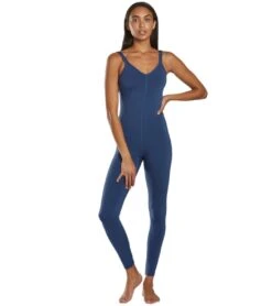 Everyday Yoga Radiant Solid Strappy Back Long Leotard 28" True Navy 9 Everyday Yoga Radiant Solid Strappy Back Long Leotard 28" True Navy -Pranty Yoga Shop 1741746012195 truenavy 4a
