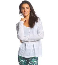Beyond Yoga Super Slick Boxy Pullover -Pranty Yoga Shop 1741755613219 white