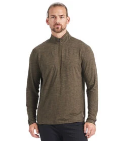Vuori Men's Ease Performance Yoga 1/2 Zip -Pranty Yoga Shop 1741818003491 evergreenheather