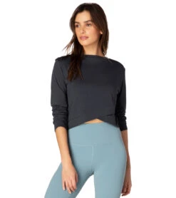 Beyond Yoga Back Out Reversible Cropped Yoga Pullover -Pranty Yoga Shop 1741821902883 nocturnalnavy
