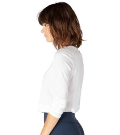 Beyond Yoga Back Out Reversible Cropped Yoga Pullover -Pranty Yoga Shop 1741822132259 white 4a