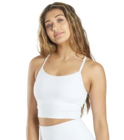 Everyday Yoga Unity Solid Crop Tank White -Pranty Yoga Shop 1741837500451 white 5a