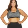 Marika Plus Size Marianne Seamless Yoga Sports Bra -Pranty Yoga Shop 1741838319651 heatherblackwithsolidtrim 1a