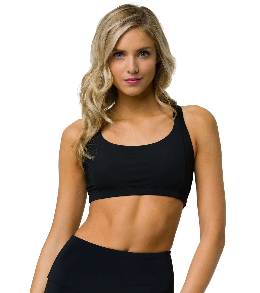 Onzie Aerial Yoga Sports Bra Shiny/Matte Black 3 Onzie Aerial Yoga Sports Bra Shiny/Matte Black