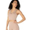 Beyond Yoga Heather Rib Cropped Yoga Tank Desert Suede Heather