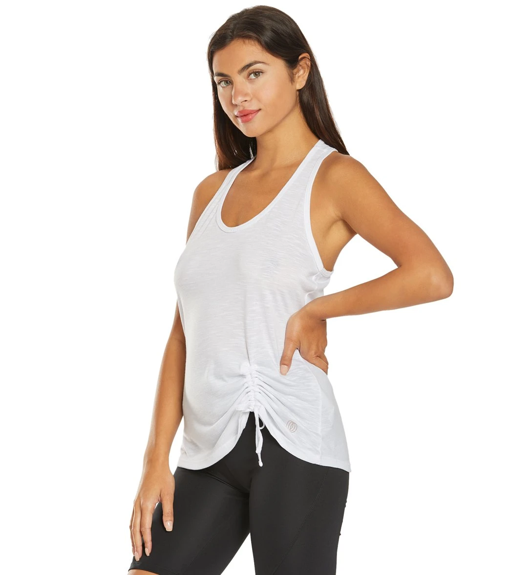 Balance Collection Cleo Cinch Yoga Tank White 5 Balance Collection Cleo Cinch Yoga Tank White - Image 3