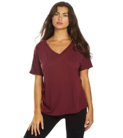 Bella + Canvas Slouchy V-Neck Tee 34 Bella + Canvas Slouchy V-Neck Tee -Pranty Yoga Shop 1741850312739 maroon 1a
