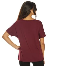 Bella + Canvas Slouchy V-Neck Tee 36 Bella + Canvas Slouchy V-Neck Tee -Pranty Yoga Shop 1741850312739 maroon 3a