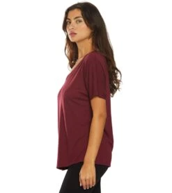 Bella + Canvas Slouchy V-Neck Tee 38 Bella + Canvas Slouchy V-Neck Tee -Pranty Yoga Shop 1741850312739 maroon 5a