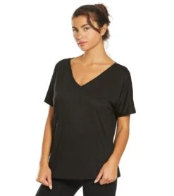 Bella + Canvas Slouchy V-Neck Tee 32 Bella + Canvas Slouchy V-Neck Tee -Pranty Yoga Shop 1741850476579 black 5a