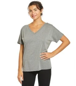 Bella + Canvas Slouchy V-Neck Tee 41 Bella + Canvas Slouchy V-Neck Tee -Pranty Yoga Shop 1741850607651 greytriblend 1a