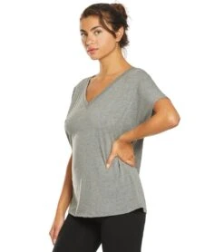Bella + Canvas Slouchy V-Neck Tee 40 Bella + Canvas Slouchy V-Neck Tee -Pranty Yoga Shop 1741850607651 greytriblend 5a
