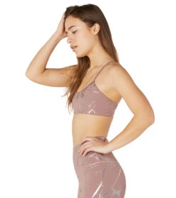 Beyond Yoga Lost Your Marbles Yoga Sports Bra Dusty Mauve/Shiny Gunmetal Marble -Pranty Yoga Shop 1741851459619 dustymauveshinygunmetalmarble 4a