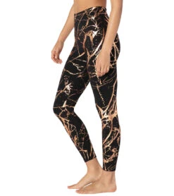 Beyond Yoga Lost Your Marbles High Waisted 7/8 Yoga Leggings -Pranty Yoga Shop 1741851787299 blackshinyrosegoldmarble 4a