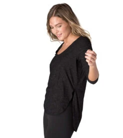 Beyond Yoga Cut And Run Yoga Pullover Darkest Night