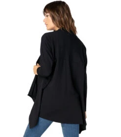 Beyond Yoga Ribbed Draped Yoga Cardigan Black -Pranty Yoga Shop 1741855555619 black 3a