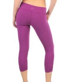 Beyond Yoga Essential Gathered Yoga Capris Wildflower