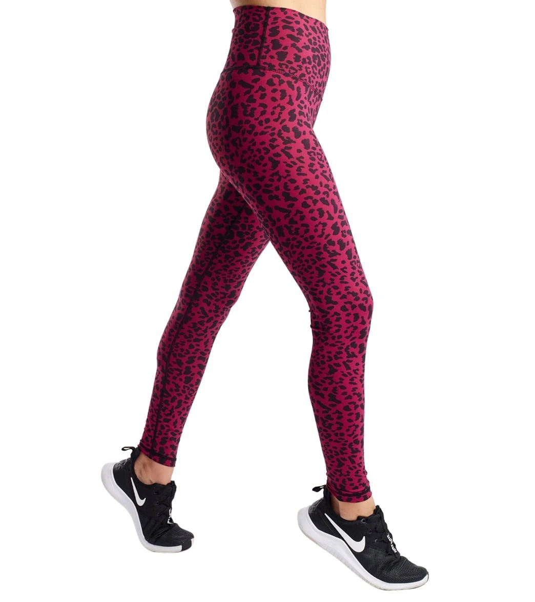 DYI Printed Signature Yoga Leggings Crimson Leopard 3 DYI Printed Signature Yoga Leggings Crimson Leopard