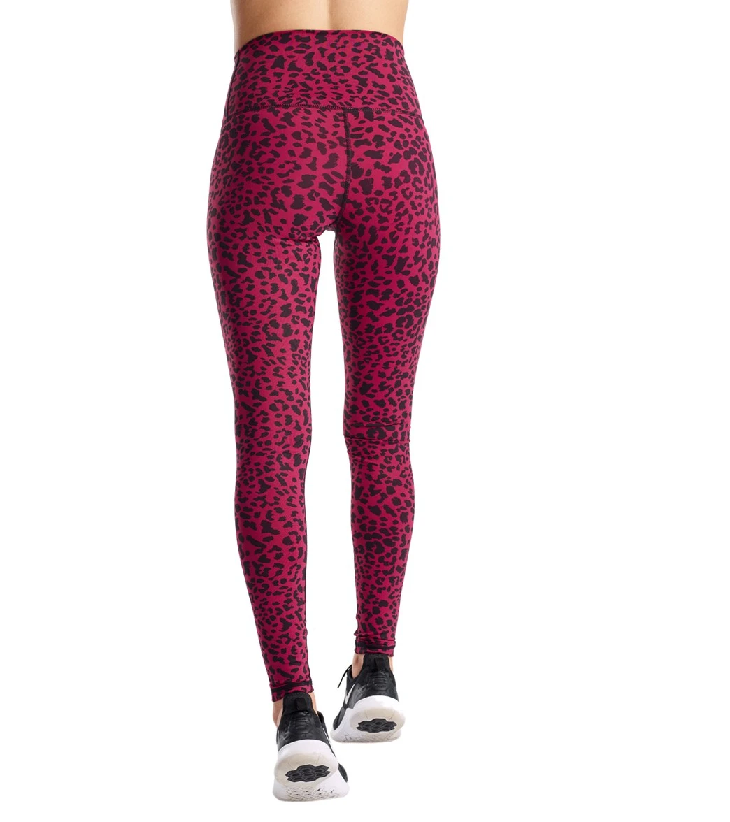 DYI Printed Signature Yoga Leggings Crimson Leopard 6 DYI Printed Signature Yoga Leggings Crimson Leopard - Image 4
