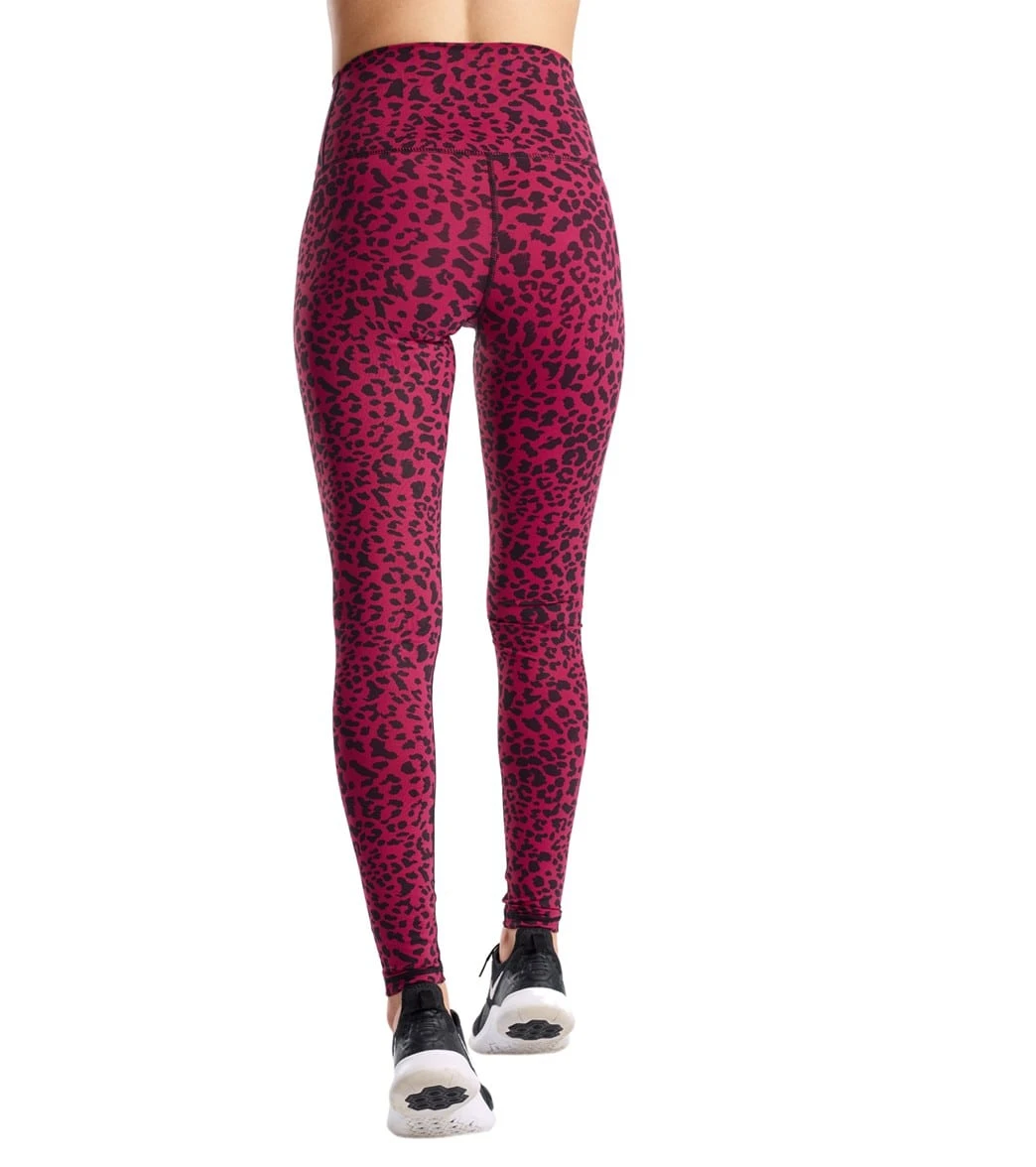 DYI Printed Signature Yoga Leggings Crimson Leopard 4 DYI Printed Signature Yoga Leggings Crimson Leopard - Image 2