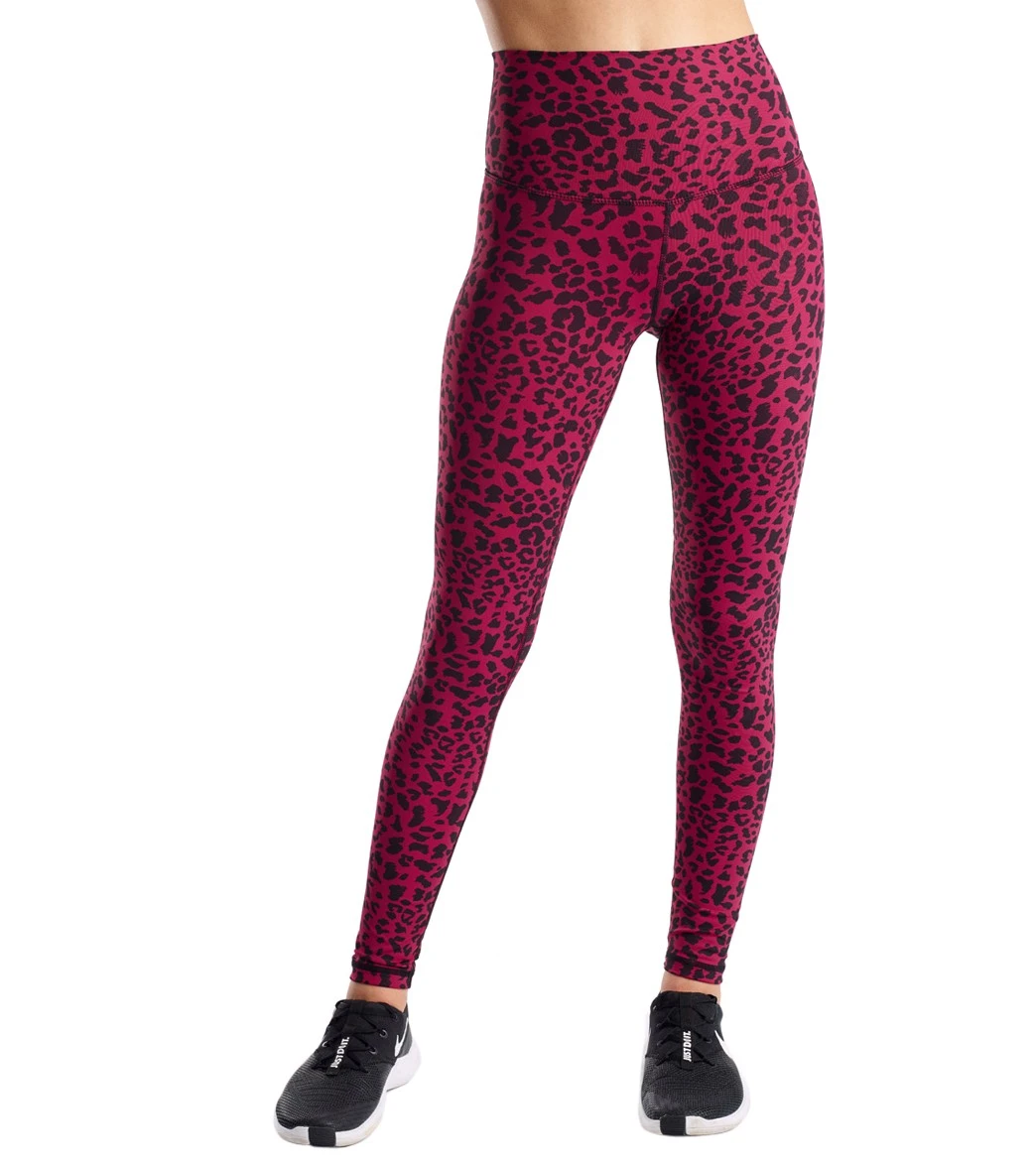 DYI Printed Signature Yoga Leggings Crimson Leopard 7 DYI Printed Signature Yoga Leggings Crimson Leopard - Image 5