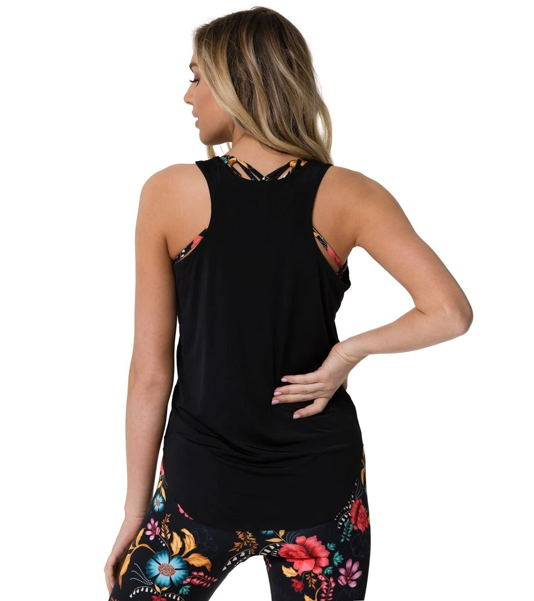 Onzie Glossy V Yoga Tank Black 3 Onzie Glossy V Yoga Tank Black