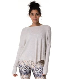 Onzie Raglan Yoga Pullover Oatmeal -Pranty Yoga Shop 1765490786339 oatmeal