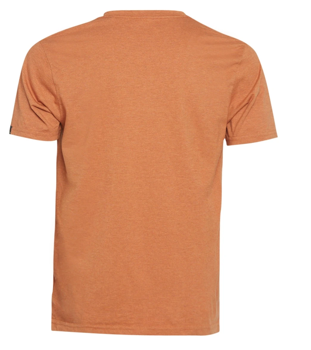 PrAna Men's V Neck Short Sleeve Workout Tee Russett Heather 3 PrAna Men's V Neck Short Sleeve Workout Tee Russett Heather