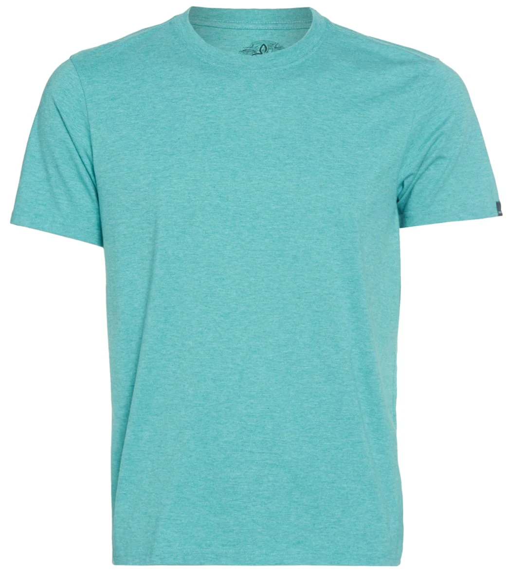 PrAna Men's PrAna Crew Tee Azurite Heather 4 PrAna Men's PrAna Crew Tee Azurite Heather - Image 2