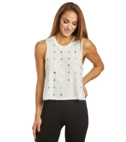 Spiritual Gangster Hamsa Crop Tank -Pranty Yoga Shop 1797995593763 stonehamsaprint