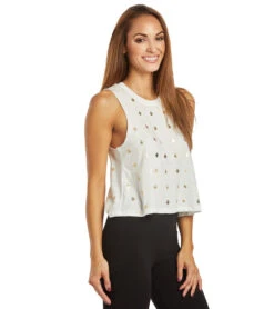 Spiritual Gangster Hamsa Crop Tank -Pranty Yoga Shop 1797995593763 stonehamsaprint 2a