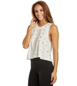 Spiritual Gangster Hamsa Crop Tank -Pranty Yoga Shop 1797995593763 stonehamsaprint 5a