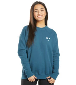 Spiritual Gangster On My Side Classic Crew Sweatshirt Caribbean -Pranty Yoga Shop 1797999853603 caribbean