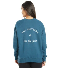 Spiritual Gangster On My Side Classic Crew Sweatshirt Caribbean -Pranty Yoga Shop 1797999853603 caribbean 3a