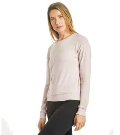 Spiritual Gangster Stars Crew Neck Savasana Pullover Rose Quartz W Faded Quartz Sta -Pranty Yoga Shop 1798000443427 rosequartzwfadedquartzsta 5a