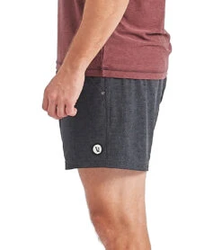 Vuori Men's Kore 5" Yoga Shorts -Pranty Yoga Shop 1806057799715 charcoaltwilltexture 2a 1