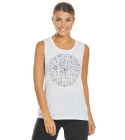 Everyday Yoga Palmistry Workout Muscle Tank -Pranty Yoga Shop 1834598694947 white