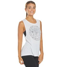 Everyday Yoga Palmistry Workout Muscle Tank -Pranty Yoga Shop 1834598694947 white 2a