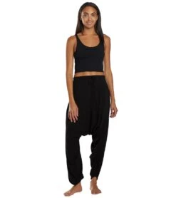 Buddha Pants Summer Flair Harem Pants -Pranty Yoga Shop 1868432474147 black 4a