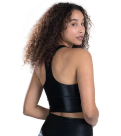 DYI High Neck Shine Elevate Racer Yoga Sports Bra Black -Pranty Yoga Shop 1871506112547 black 3a