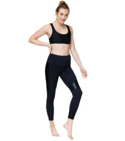 Onzie Moto 7/8 Yoga Leggings Black/Mystique -Pranty Yoga Shop 1882023723043 blackmystique 3a
