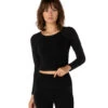 Beyond Yoga Spacedye In The Mix Cropped Yoga Longsleeve Top -Pranty Yoga Shop 1893334810659 darkestnight 1a