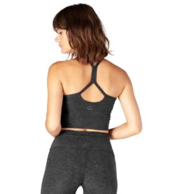 Beyond Yoga Spacedye Slim Racerback Cropped Tank Black/Charcoal -Pranty Yoga Shop 4112299458595 blackcharcoal