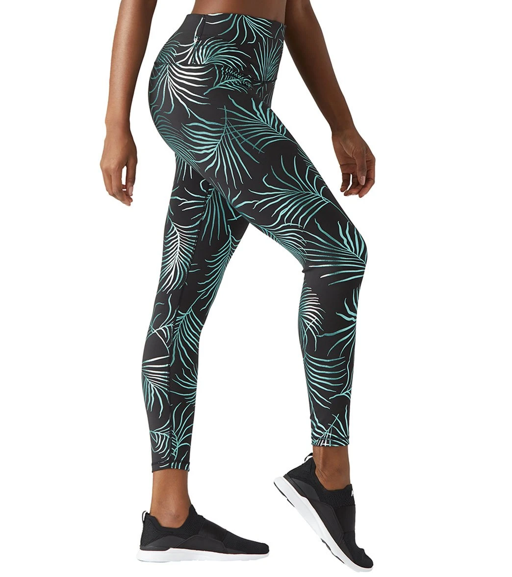 Glyder High Power II Yoga Leggings Evergreen Palm Print 4 Glyder High Power II Yoga Leggings Evergreen Palm Print - Image 2