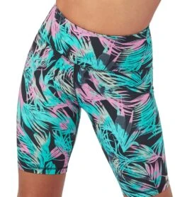 Manduka Pro High Waisted Biker Yoga Shorts Black Tropics -Pranty Yoga Shop 4175639511075 blacktropics