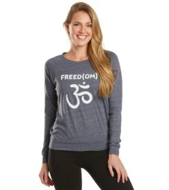 SuperLoveTees Freed(OM) Slouchy Pullover Navy 11 SuperLoveTees Freed(OM) Slouchy Pullover Navy -Pranty Yoga Shop 4185872957475 navy