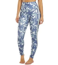 Marika Joanne Track Yoga Leggings Crown Blue Chopped Floral