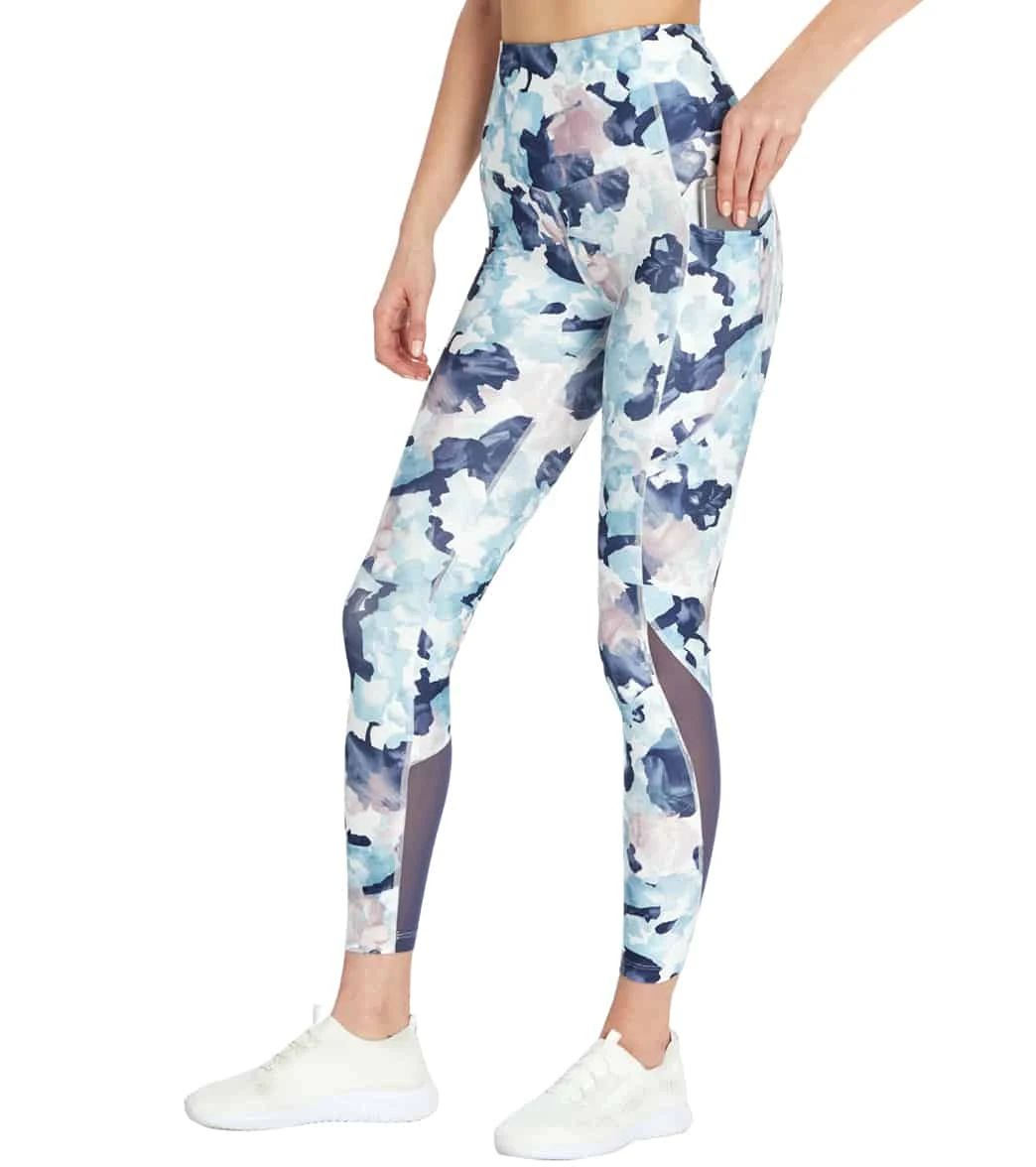 Marika Airbrush Yoga Leggings Crown Blue Abstract 3 Marika Airbrush Yoga Leggings Crown Blue Abstract