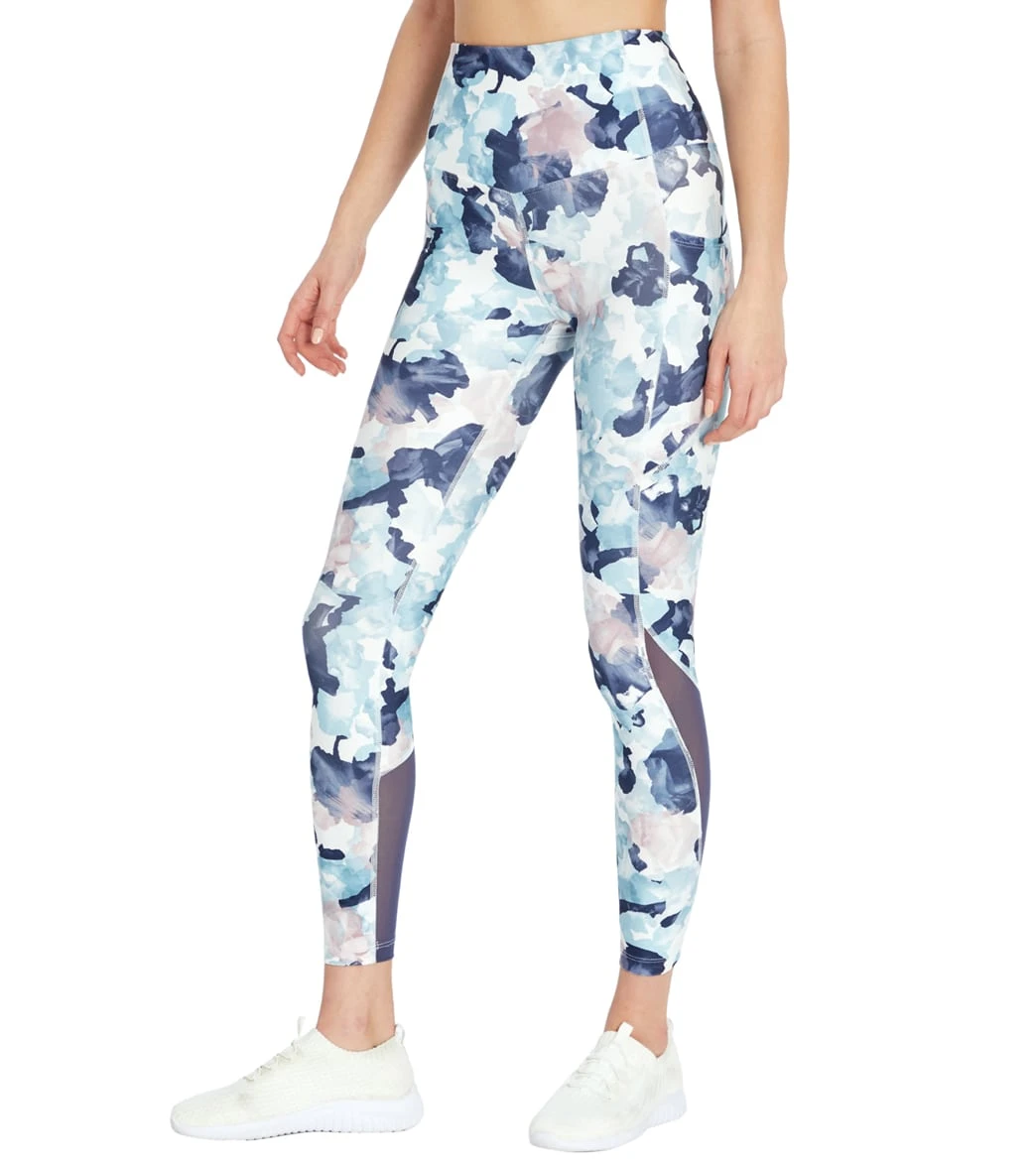 Marika Airbrush Yoga Leggings Crown Blue Abstract 5 Marika Airbrush Yoga Leggings Crown Blue Abstract - Image 3