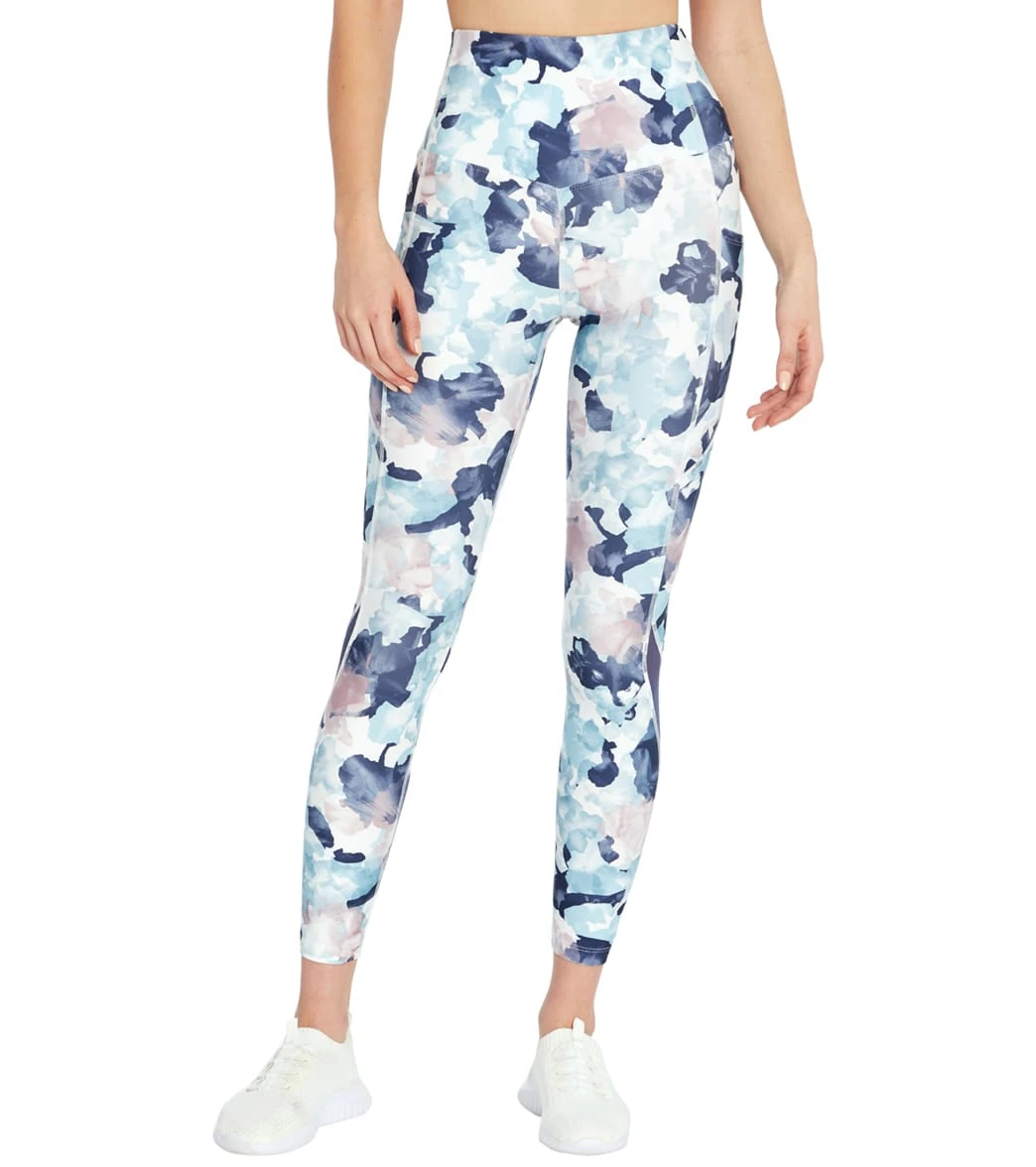 Marika Airbrush Yoga Leggings Crown Blue Abstract 8 Marika Airbrush Yoga Leggings Crown Blue Abstract - Image 6